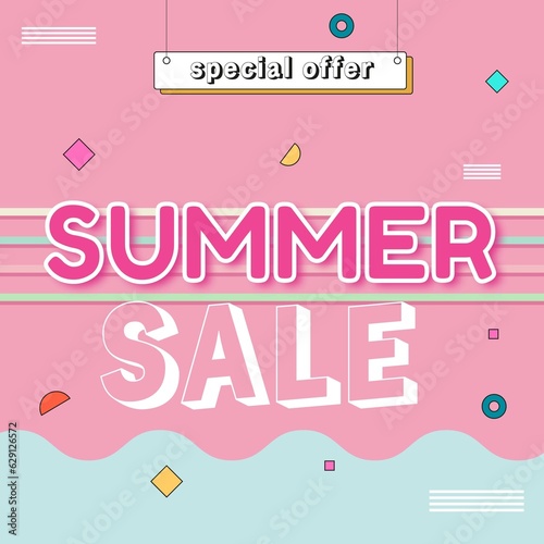 Summer sale banner special offer