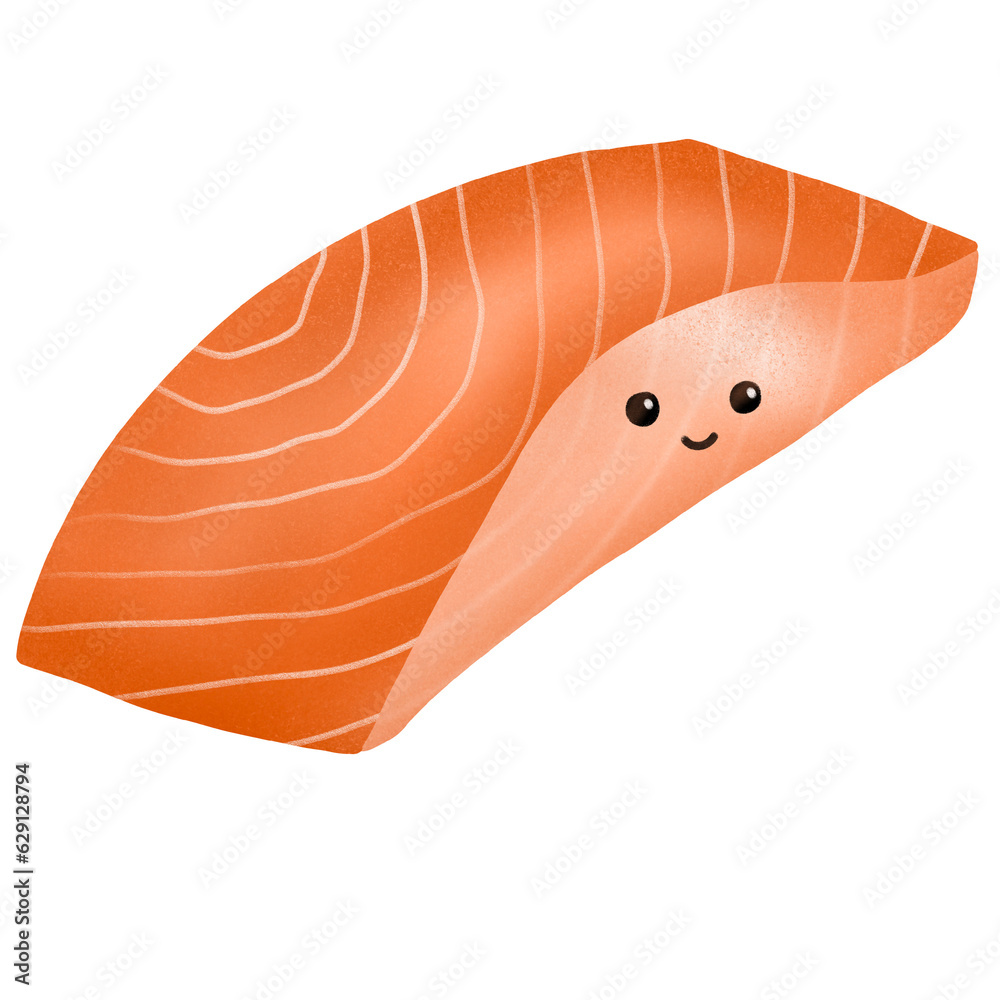 Cute Japanese raw salmon sushi dishes Cute Japanese raw salmon sushi dishes
