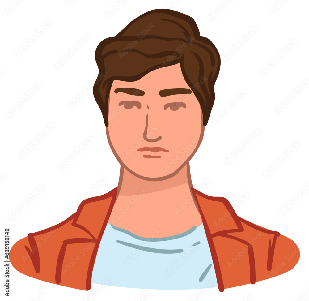 Young male character, teenagers portrait photo Young male character, teenagers portrait photo