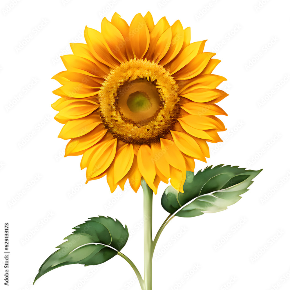 Obraz premium sunflower isolated on white