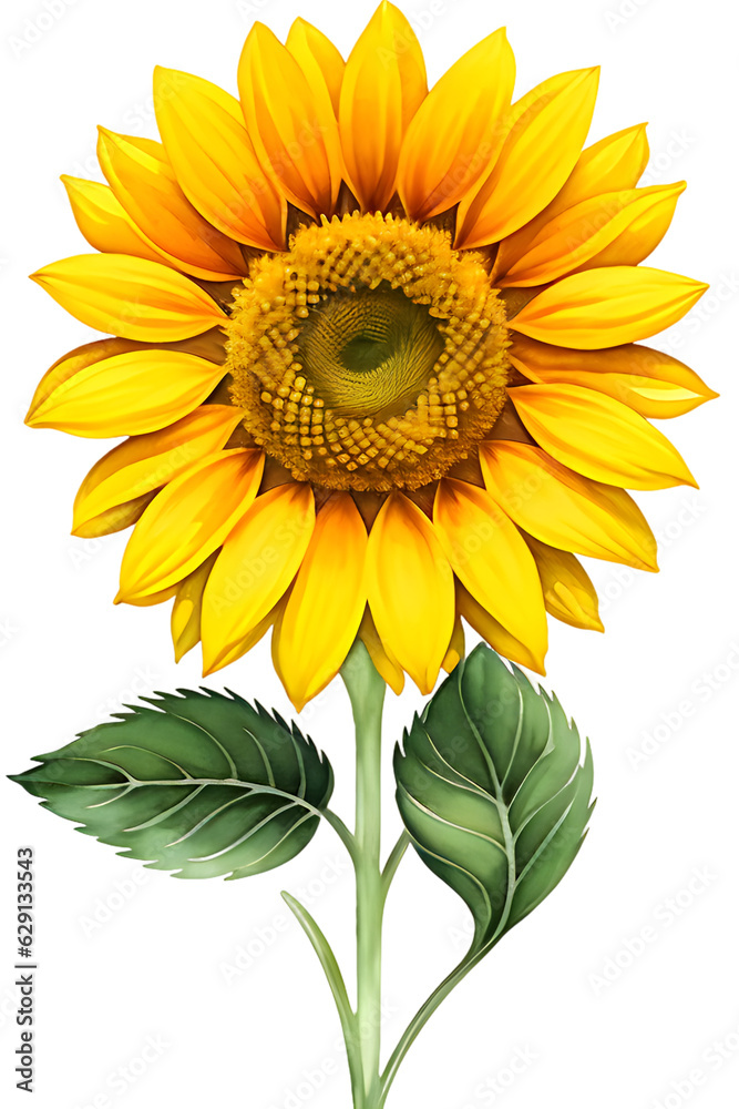 Obraz premium sunflower isolated on white background