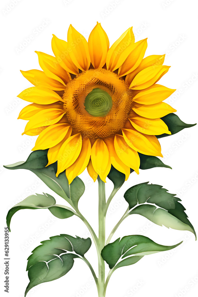 Fototapeta premium sunflower isolated on white png