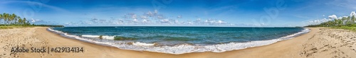 Panoramic image of a deserted beach in the Brazilian region of Bahia © Aquarius