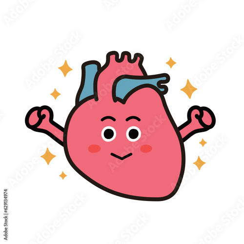 元気で健康な心臓のイラスト