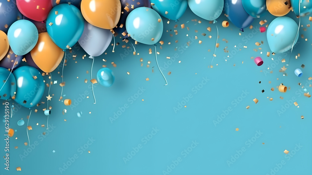 Postcard or photos frame with balloon decoration Postcard or photos frame with balloon decoration