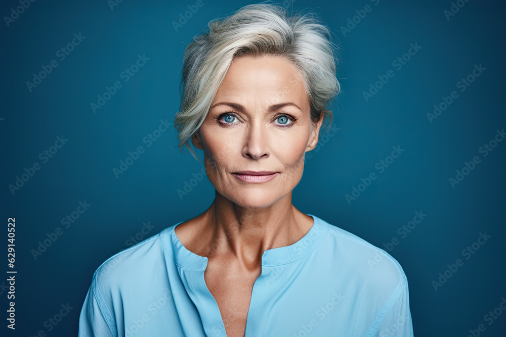 Beauty shot of mature attractive scandinavian female Beauty shot of mature attractive scandinavian female