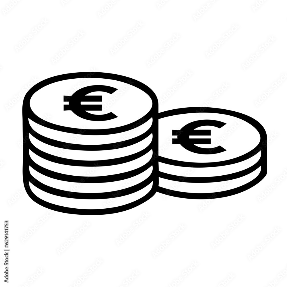 coins and dollar icon coins and dollar icon