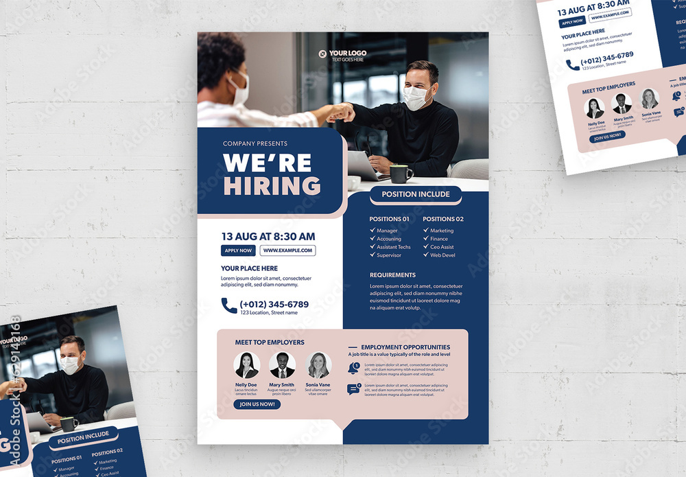 Career Fair Flyer Template Stock Template Adobe Stock