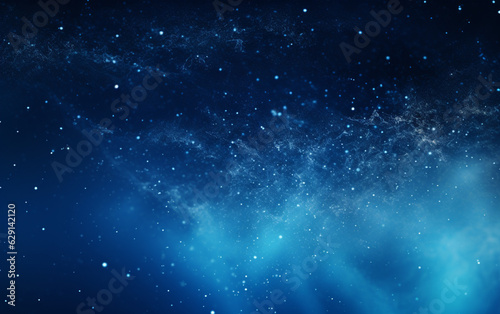 Abstract blue dust particles background