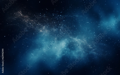Abstract blue dust particles background