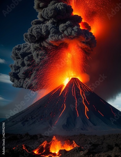 Fototapeta Volcano eruption
