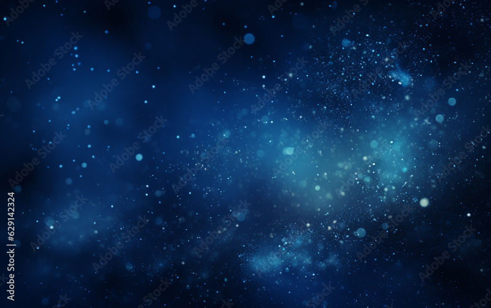 Abstract blue dust particles background