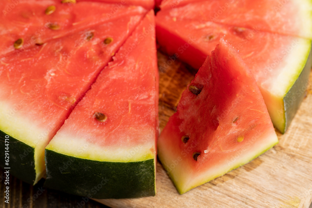 Ripe red watermelon for eating