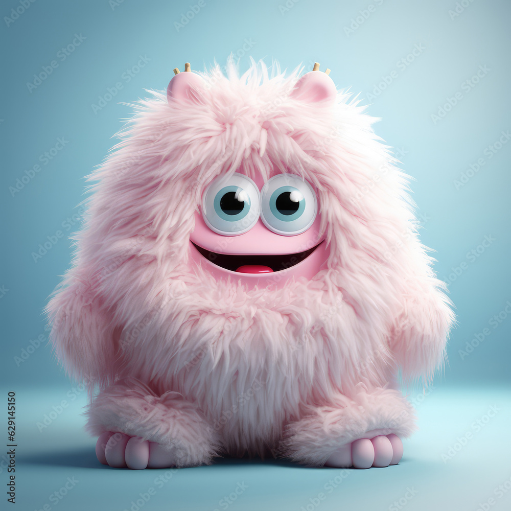 crazy mad funny cute tiny Monster, generative AI illustration crazy mad funny cute tiny Monster, generative AI illustration