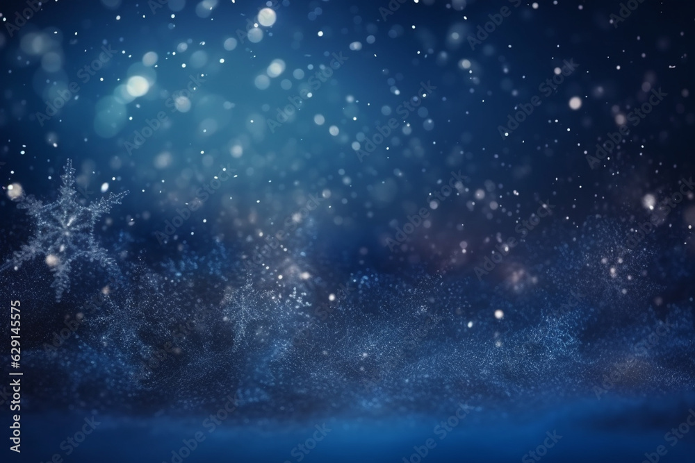 Magic holiday abstract glitter background with blinking stars and falling snowflakes. Magic holiday abstract glitter background with blinking stars and falling snowflakes.