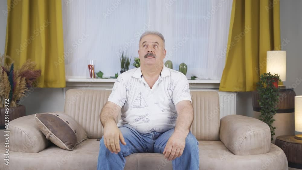 The pessimistic old man is confused at home. The pessimistic old man is confused at home.