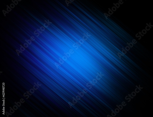 Fototapeta Naklejka Na Ścianę i Meble -  Dark blue abstract sports layout design with flat lines. Decorative shining illustration with stripes. Futuristic digital motion blur rays of neon light background