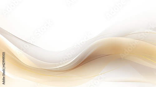 Golden section White and gold silk a flat design abstract lines