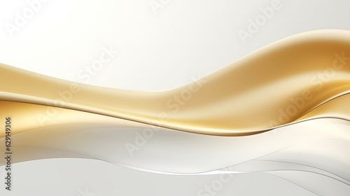 Golden section White and gold silk a flat design abstract lines