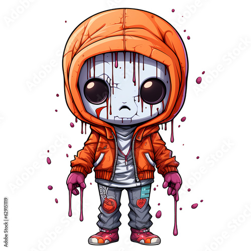 Cute Skeleton Graffiti Street Clipart photo