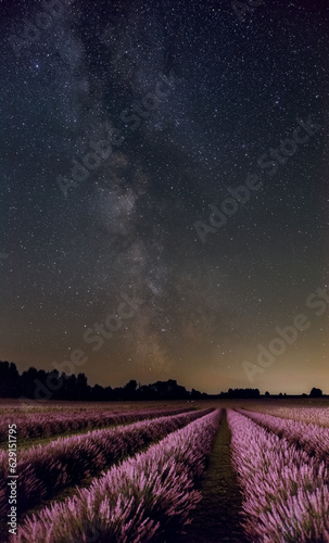 Milky Way above the lavender field © Jakub