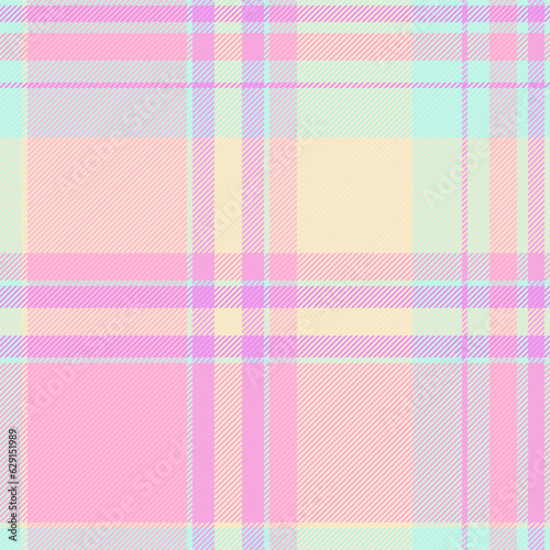 Fabric tartan background of plaid textile vector with a seamless check pattern texture.