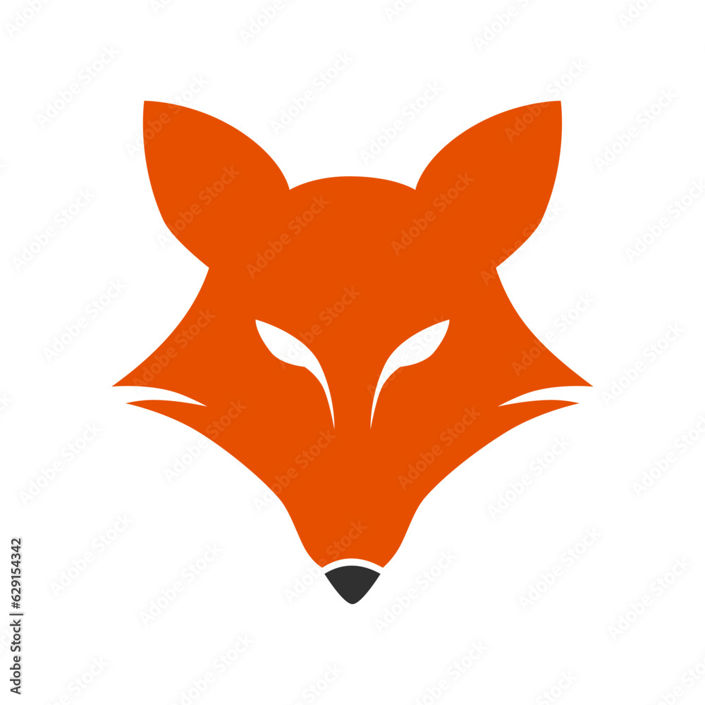 Obraz premium fox head vector logo template