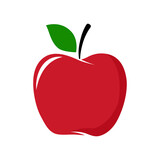 fresh red apple vector logo