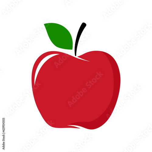 fresh red apple vector logo
