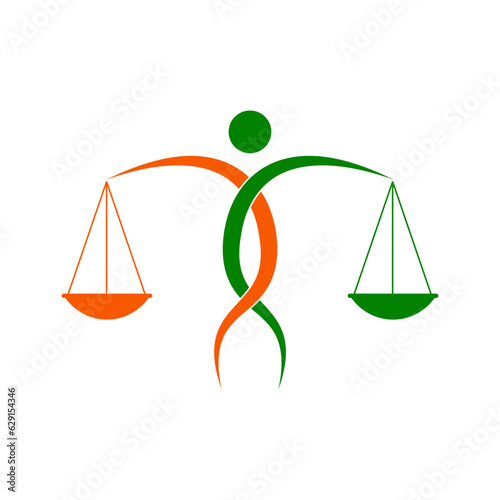Law firm justice vector logo template
