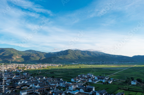 Village and fields in Shaxi, Yunnan, China. photo