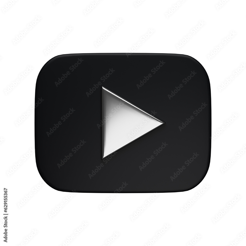 3d. Realistic video icon isolated on transparent background. 3d. Realistic video icon isolated on transparent background.