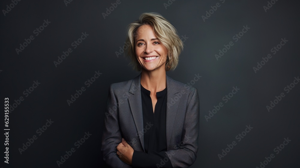 portrait of a smiling senior businesswoman on grey studio background portrait of a smiling senior businesswoman on grey studio background