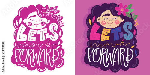 Lettering quote . Cool phrase for print and poster design. Inspirational slogan. Greeting card template. Vector