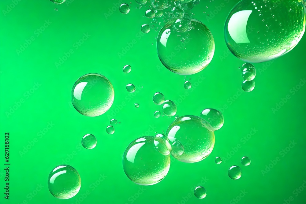 green bubbles generated by AI tool