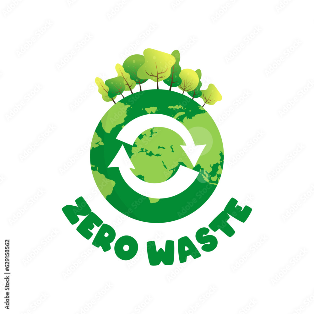 Vector slogan save environment, renewable energy and green earth on transparent background