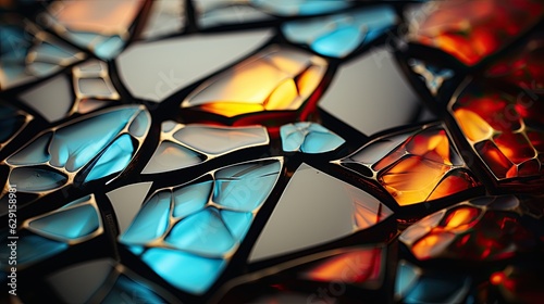 aesthetic background with patterned glass shards - created using generative AI tools