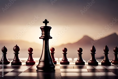 chess pieces on the board