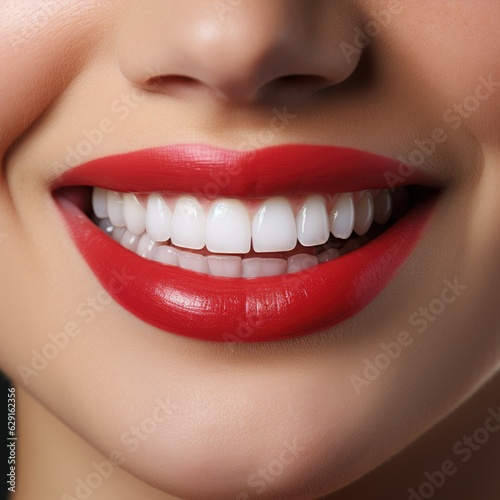 smile of an attractive woman.