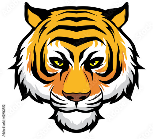 tiger head vector illustration clipart