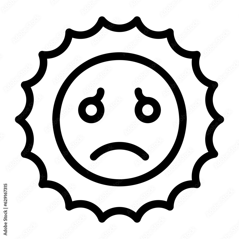 sad line icon sad line icon