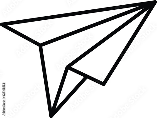 a black and white image of a paper airplane