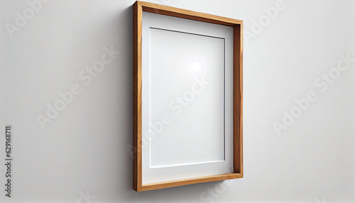 Canvas, Photo Mockup frame on a wall, Elegant boho bedroom interior. 