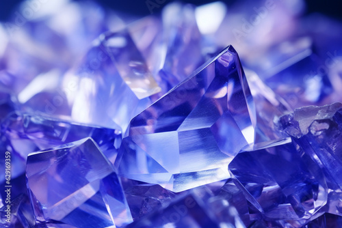 shiny tanzanite gem crystal close up pattern texture