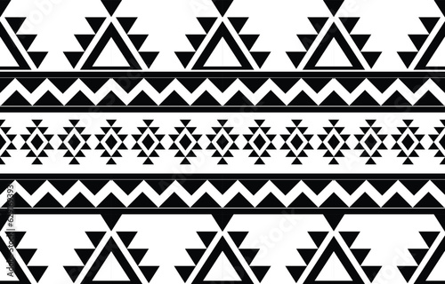 aztec seamless pattern.  rug textile print texture Tribal design, geometric symbols for logo, cards, fabric decorative works. traditional print vector illustration. on black and white background.