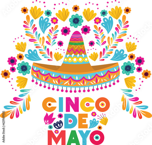 a close up of a hat with flowers and a mexican saying