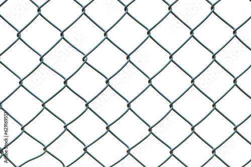 Abstract chain link metal net line grid Seamless pattern texture background of metal mesh isolated on white. 