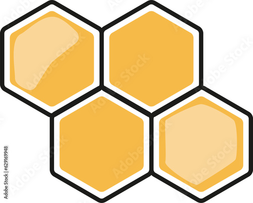 a close up of a honeycomb with a white background