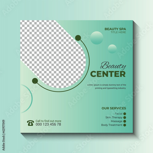 Beauty center social media post template