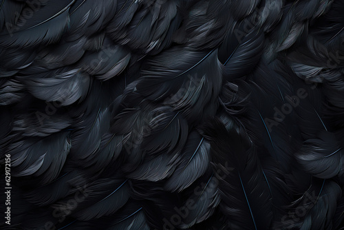 Abstract black feather background © NEXTUZ
